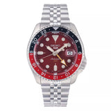 Seiko 5 SKX Automatic SSK031 GMT Sports Series Red Stainless Steel Watch 42.5mm