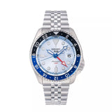 Seiko 5 SKX Automatic SSK029 GMT Sports Series Ice Blue Stainless Steel Watch 42.5mm