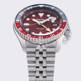 Seiko 5 SKX Automatic SSK031 GMT Sports Series Red Stainless Steel Watch 42.5mm
