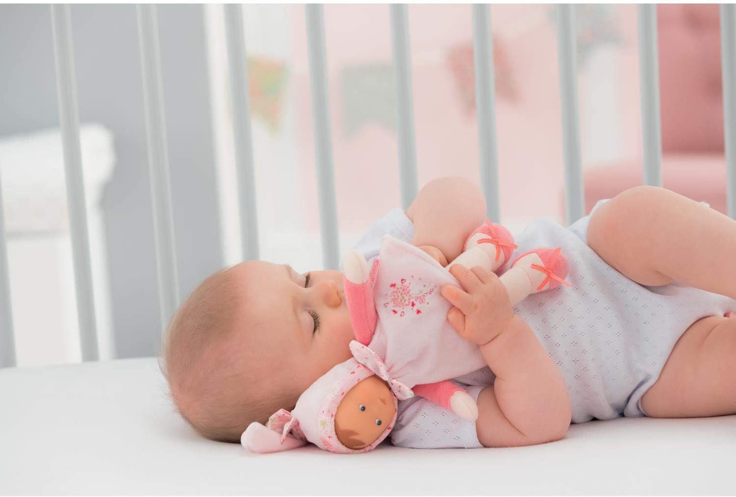 Corolle - Mon Doudou Miss Cotton Flower - Soft Body Baby Doll For Ages 0 Months & Up, Pink/White