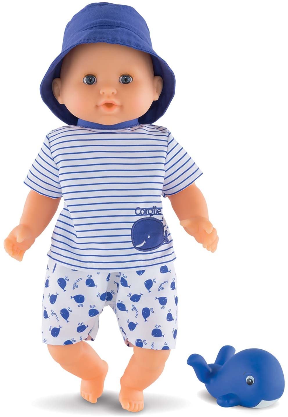Corolle Mon Premier Poupon Bebe Bath Boy Toy Baby Doll, Blue, 12 inches