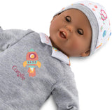 Corolle Mon Premier Poupon Bebe Calin Marius - 12” Boy Baby Doll, Poseable Soft Body with Vanilla Scent and Sleepy Eyes That Open and Close, for Kids Ages 18 Months and Up, Gray