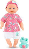 (OPEN BOX) Corolle Bebe Bath Oceane - 12” Girl Baby Doll with Rubber Frog Toy, Safe for Water Play in The Bathtub or Pool, Poseable Soft Body with Vanilla Scent, for Kids Ages 18 Months and Up, Pink