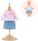 Corolle - Top & Skirt - Baby Doll Outfit - Clothing Accessory for 12" Dolls Pink/Blue…