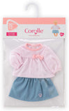 Corolle - Top & Skirt - Baby Doll Outfit - Clothing Accessory for 12" Dolls Pink/Blue…