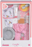 (OPEN BOX) Corolle - Large Accessories Set for Mon Premier Poupon 12" Baby Dolls, 11-piece set includes Bottle, Bib, Diaper, Potty, Pacifier, Tote Bag and more