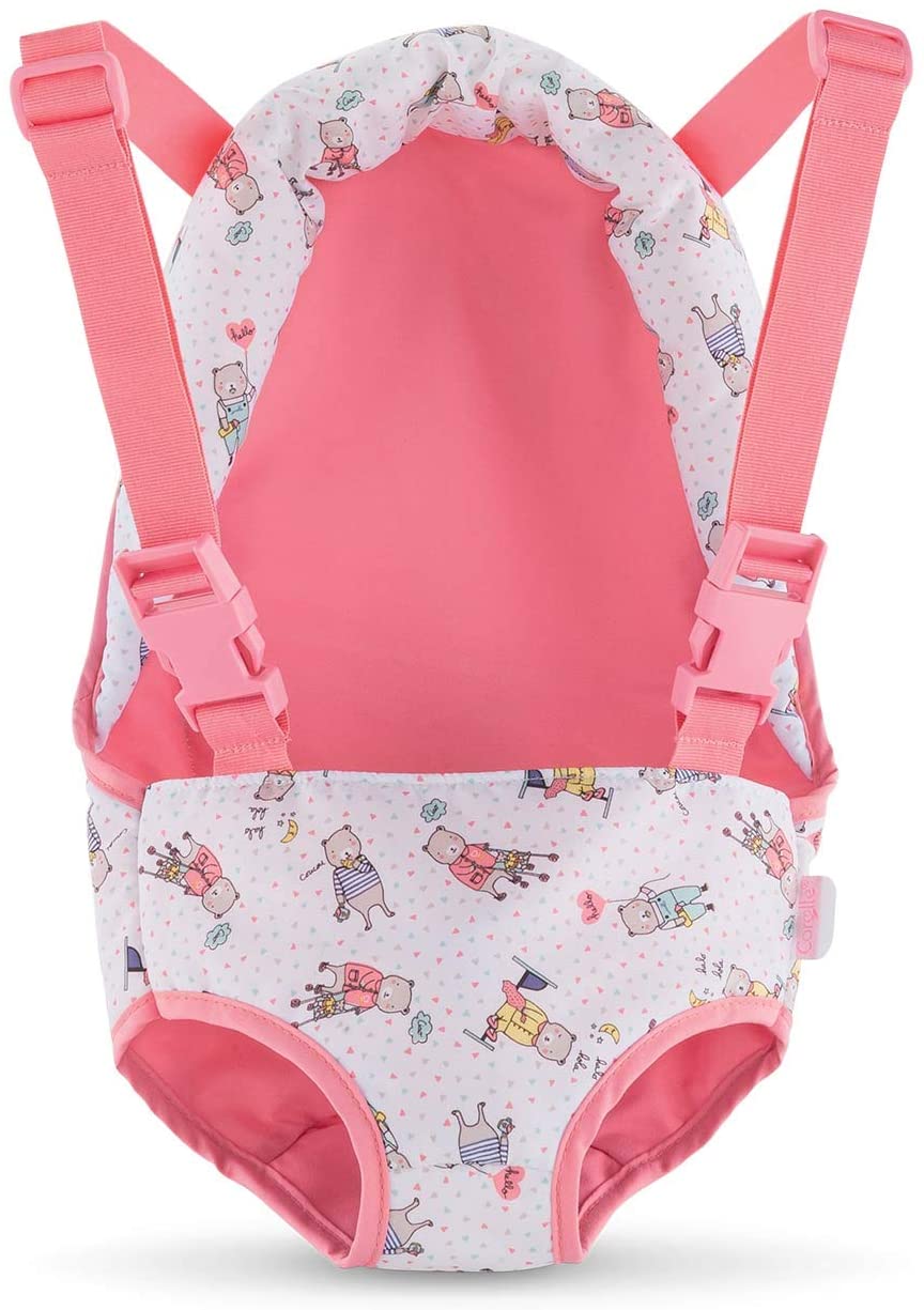Corolle - Mon Grand Poupon Baby Doll Sling for 14" & 17" Dolls, Pink/White