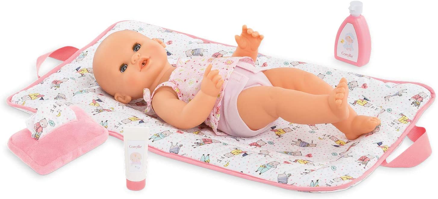 Corolle - 2-in-1 Changing Accessories Set - 5Piece Play Set for 14" & 17" Baby Dolls, Multicolor