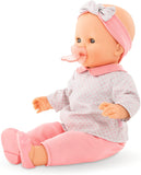 Corolle - Heart Shaped Doll Pacifier Accessory for 14-17" Dolls, 2 Pack, Clear/Pink (140370)