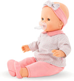 Corolle - Heart Shaped Doll Pacifier Accessory for 14-17" Dolls, 2 Pack, Clear/Pink (140370)