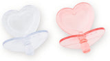 Corolle - Heart Shaped Doll Pacifier Accessory for 14-17" Dolls, 2 Pack, Clear/Pink (140370)