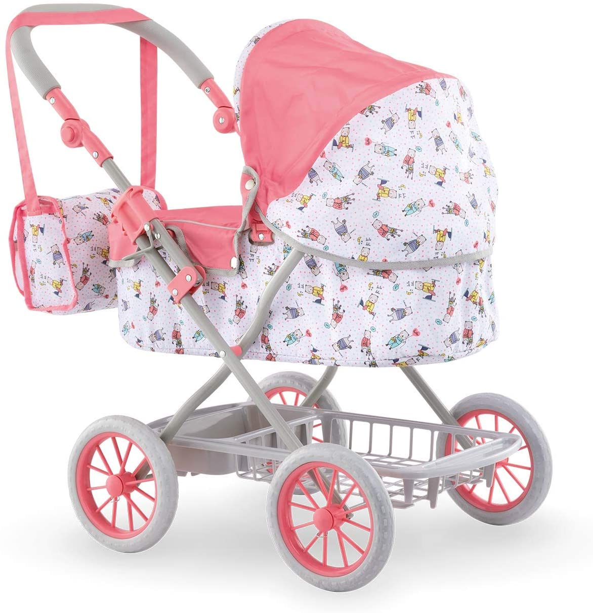 Corolle - Mon Grand Poupon Carriage Stroller - Adjustable Handle, Folding Design, for 14", 17" & 20" Baby Dolls