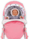 Corolle - Mon Grand Poupon Carriage Stroller - Adjustable Handle, Folding Design, for 14", 17" & 20" Baby Dolls