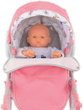 Corolle - Mon Grand Poupon Carriage Stroller - Adjustable Handle, Folding Design, for 14", 17" & 20" Baby Dolls
