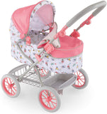 Corolle - Mon Grand Poupon Carriage Stroller - Adjustable Handle, Folding Design, for 14", 17" & 20" Baby Dolls
