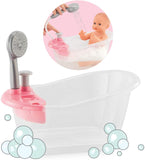 Corolle - Bathtub with Shower - Bath Play Set for 12" & 14" Baby Dolls, Pink