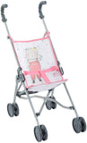 Corolle Umbrella Baby Doll Stroller - for Mon Grand Poupon 14" and 17" Dolls, Folding with 2 Locking Points for Safety, Pink (9000140720)