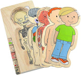 Hape Your Body 5-Layer Wooden Puzzle Boy