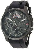 Tommy Hilfiger Original 1791352 Men's Black Silicone Band Watch 46mm