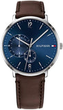 Tommy Hilfiger 1791508 Men's Quartz Brown Leather Strap Watch 40mm