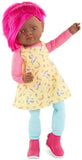 Corolle Rainbow Doll Céléna Soft Body Rag Doll - Easy-to-Style Long, Silky Hair, Vanilla Scented, 15 inches