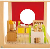 Hape Wooden Doll House Furniture Dining Room Set