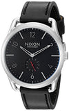 Nixon Men's A465008 C45 Leather Analog Display Swiss Quartz Black Watch