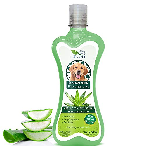 EKOPET All Natural Shampoo and Moisturizing Aloe Conditioner Vet and Pet Approved for Dogs and Cats - 16.9oz (Available Single and Bundle Shampoo + Conditioner)