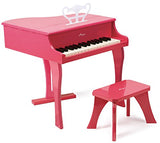 (OPEN BOX) Hape Happy Grand Piano in Pink Toddler Wooden Musical Instrument, L: 19.7, W: 20.5, H: 23.6 inch