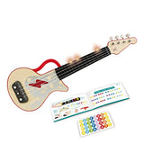 (OPEN BOX) Hape Learn with Lights Electronic Ukulele Red | Leaning and Band Mode | Musical Instrument