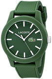 Lacoste Men's 2010763 Lacoste.12.12 Green Resin Watch with Silicone Band