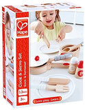 Hape Cook & Serve Set | 13 Piece Wooden Pretend Play Cooking Set with Accessories