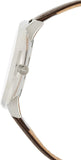 Lacoste Stainless Steel Quartz Watch with Leather Strap, Brown, 19.5 (Model: 2010976)