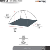 NTK HUNTER GT 5 to 6 Person 9.8 x 9.8 Ft Outdoor Dome Woodland Camo Camping Tent