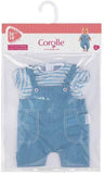 Corolle Mon Grand Poupon 14" Striped T-Shirt & Overalls Toy Baby Doll