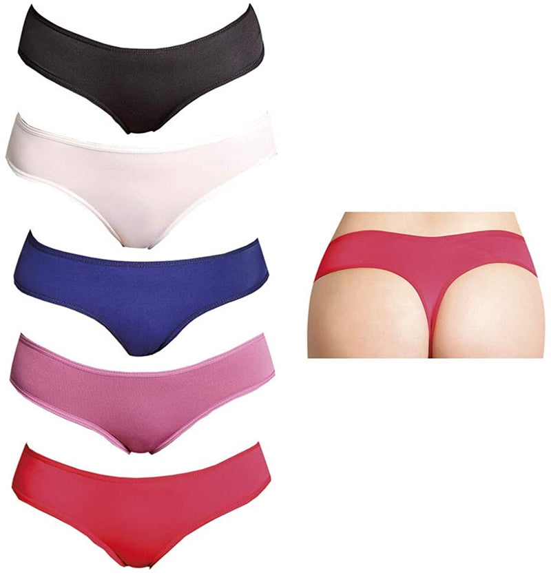 Besame Women Pantie Lace Hipster Underwear Mid Rise Lingerie 5 Pack