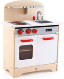 (OPEN BOX) Hape Gourmet Kitchen Toy Fully Equipped Wooden Pretend Play Kitchen