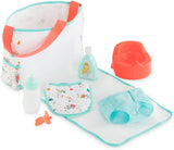 Corolle Baby Doll Changing Bag and Accessories Set - 7-Piece Set Includes 2-in-1 Storage Bag / Changing Pad, for Kids Ages 2 Years and up