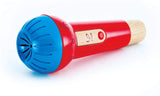 Hape Mighty Echo Microphone | Battery-Free Voice Amplifying Microphone Toy for Kids 1 Year & Up, Red, Model Number: E0337, L: 3.1, W: 3.1, H: 8.6 inch