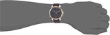 Tommy Hilfiger Men's Quartz Watch with Leather Calfskin Strap, Brown, 19.5 (Model: 1791554)