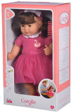Corolle Mon Grand Poupon Alice 14’’ Doll with Brush for Real Hair Play , Pink