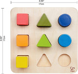 Hape Color and Shape Wooden Block Sorter Game For Toddlers