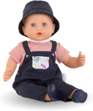 Corolle Mon Grand Poupon Augustin Little Artist - 14" Boy Baby Doll - Outfit Includes Overall with Pocket, Hat and Shoes, for Ages 2 Years and up