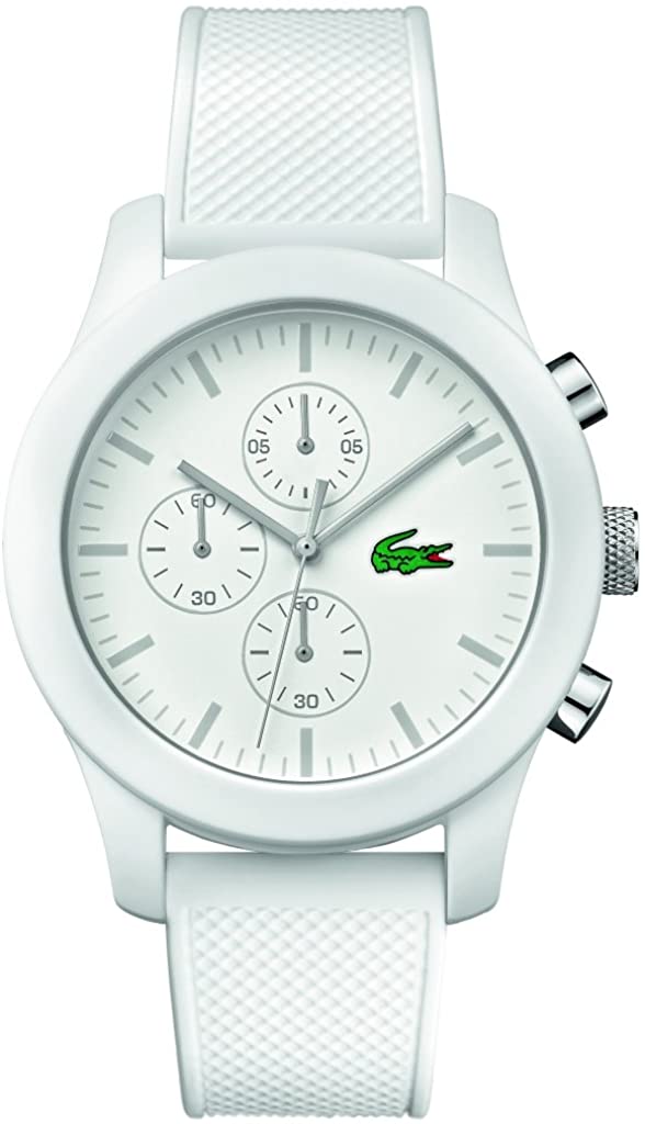 Lacoste Mens Quartz Watch, Chronograph Display and Silicone Strap 2010 –  Blasani