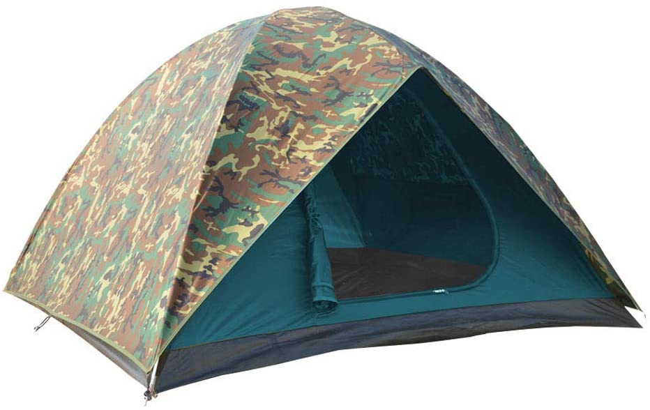 NTK HUNTER GT 3 to 4 Person 7 by 7 Ft Outdoor Dome Woodland Camo Camping Tent