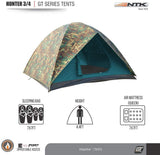 NTK HUNTER GT 3 to 4 Person 7 by 7 Ft Outdoor Dome Woodland Camo Camping Tent