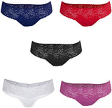 Besame Women Thong Lace Panties Spandex Underwear Lingerie 5 Pack