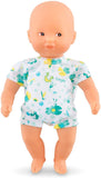 (OPEN BOX) Corolle Mini 8" Baby Bath Doll and Boat Set - Frog Pattern on Clothing, Safe for Water Play in Bath, Tub, Pool, for Ages 18 Months and Up,9000120250