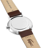 Lacoste Stainless Steel Quartz Watch with Leather Strap, Brown, 19.5 (Model: 2010976)