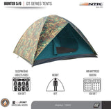 NTK HUNTER GT 5 to 6 Person 9.8 x 9.8 Ft Outdoor Dome Woodland Camo Camping Tent